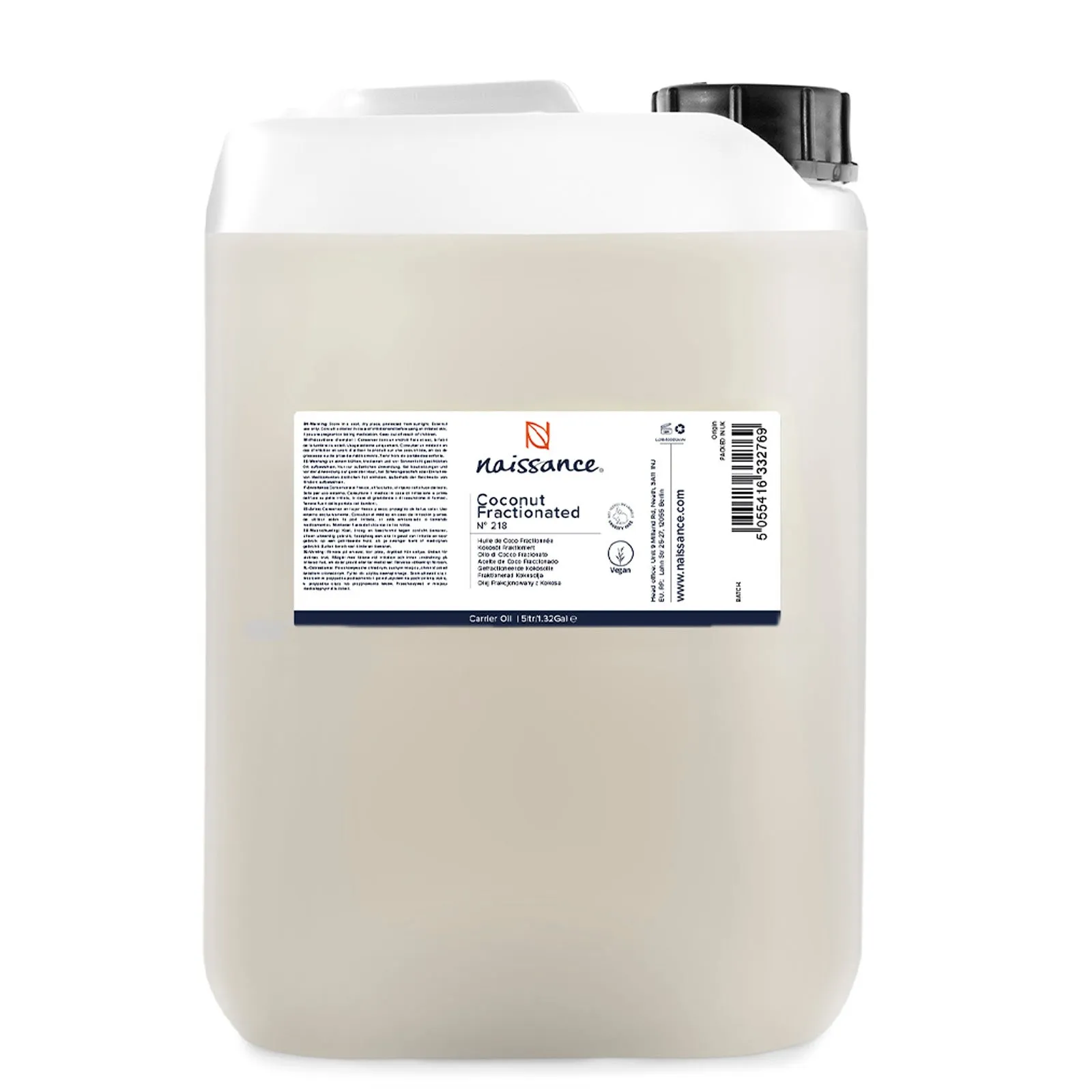 Coconut Fractionated (liquid) Oil Refill (5 Litre) (N° 218)