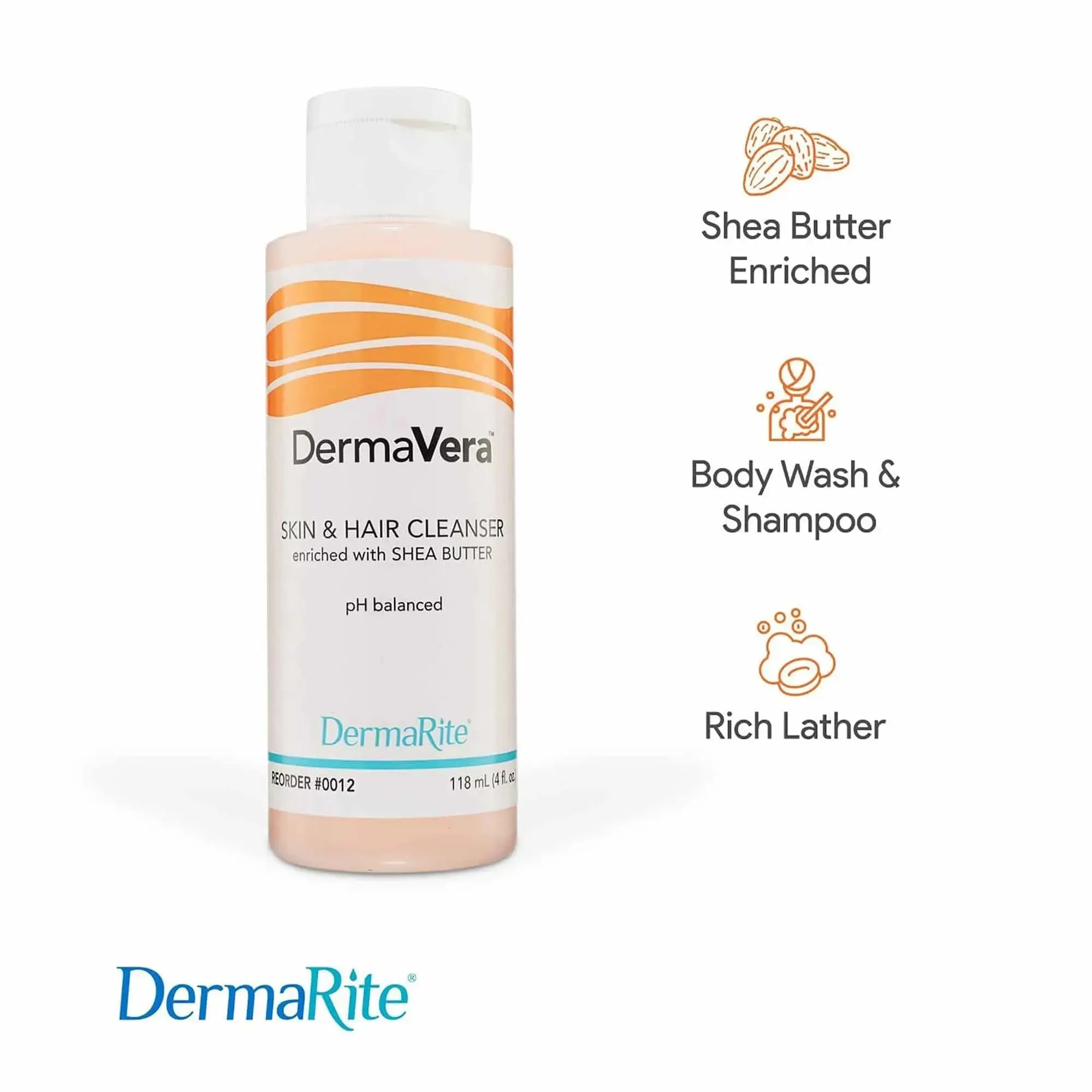 DermaVera® Shampoo and Body Wash 4 oz. Squeeze Bottle