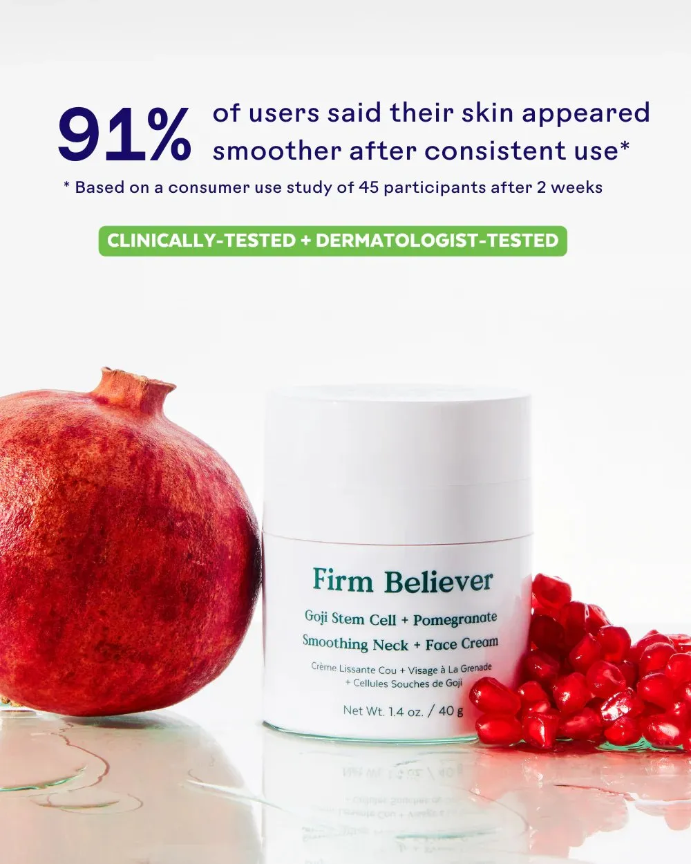 Firm Believer Goji Stem Cell   Pomegranate Smoothing Neck   Face Cream