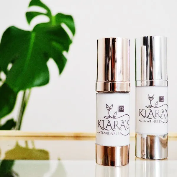 Klara's Anti-Wrinkle Day and Night Cream 30 ml - Rejuvenate and Nourish Skin Wrinkles Reducing with Organic Coconut oil & Shea Butter Facial Cream for Women.