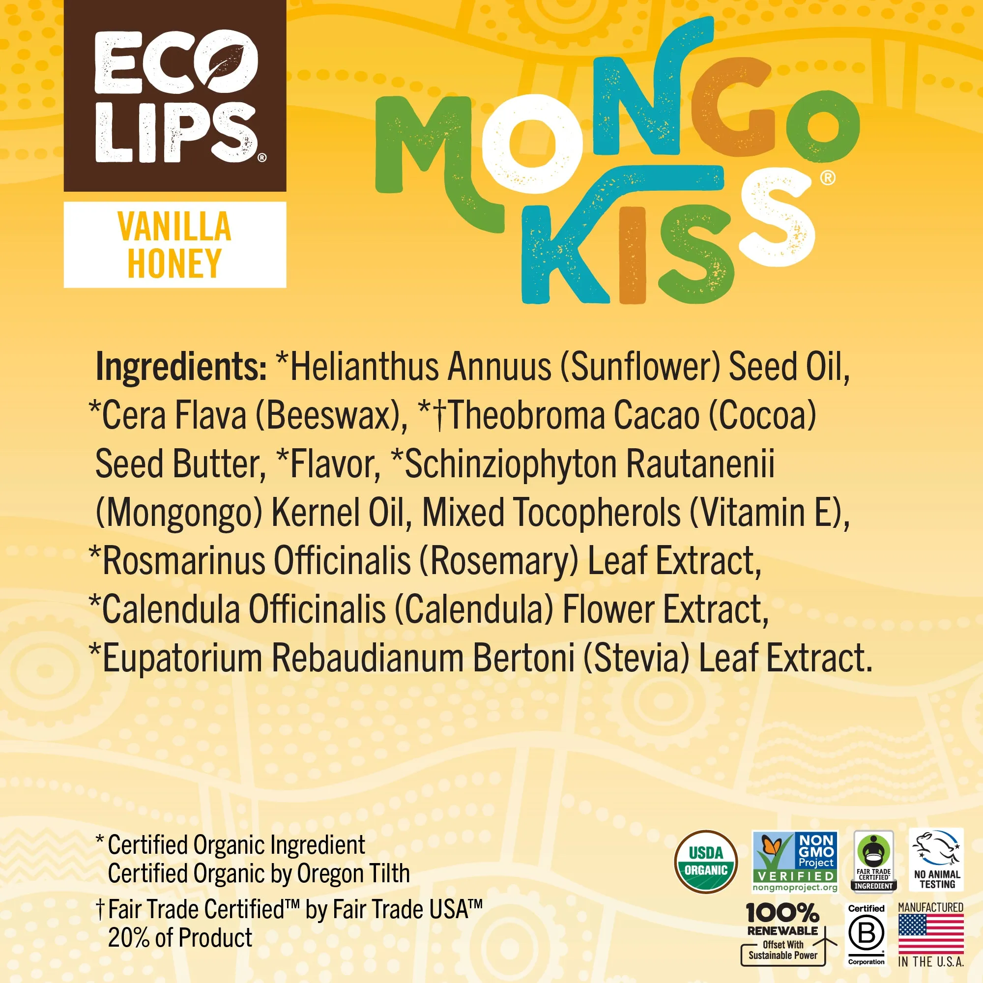 Mongo Kiss® Vanilla Honey Organic Lip Balm, 0.25 oz.