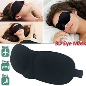 Night Sleep Eye black 3D Cotton Cover Super Soft & Smooth Travel Masks