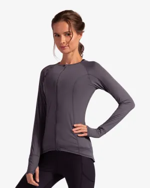 WOMEN'S FULL ZIP TOP (3010) - Smoke